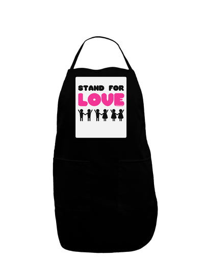 Stand For Love Pink Panel Dark Adult Apron-Bib Apron-TooLoud-Black-One-Size-Davson Sales