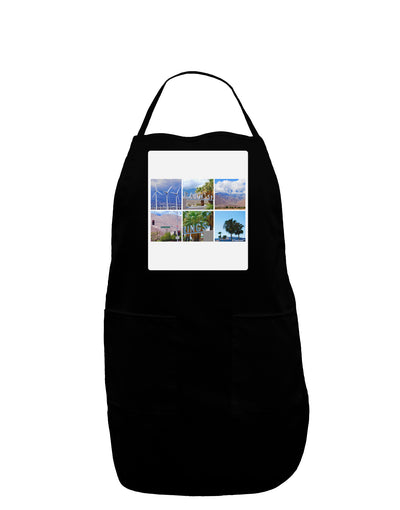 Palm Springs Square Collage Panel Dark Adult Apron-Bib Apron-TooLoud-Black-One-Size-Davson Sales