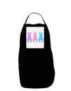 Three Easter Bunnies - Pastels Panel Dark Adult Apron by TooLoud-Bib Apron-TooLoud-Black-One-Size-Davson Sales