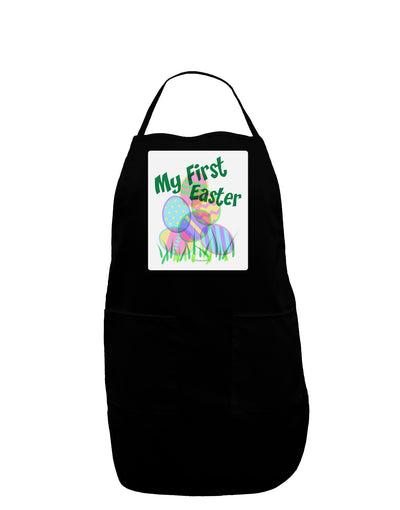 My First Easter Gel Look Print Panel Dark Adult Apron-Bib Apron-TooLoud-Black-One-Size-Davson Sales