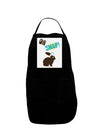 TooLoud Oh Snap Chocolate Easter Bunny Panel Dark Adult Apron-Bib Apron-TooLoud-Black-One-Size-Davson Sales