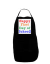 Happy First Day of School Panel Dark Adult Apron-Bib Apron-TooLoud-Black-One-Size-Davson Sales