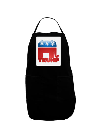 TooLoud Trump Bubble Symbol Panel Dark Adult Apron-Bib Apron-TooLoud-Black-One-Size-Davson Sales