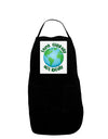 Think Globally Act Locally - Globe Panel Dark Adult Apron-Bib Apron-TooLoud-Black-One-Size-Davson Sales