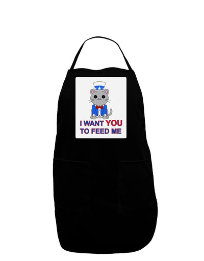 Patriotic Cat I Want You Panel Dark Adult Apron by TooLoud-Bib Apron-TooLoud-Black-One-Size-Davson Sales