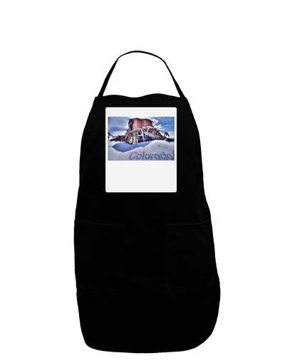 TooLoud Victor Mines Colorado Text Panel Dark Adult Apron-Bib Apron-TooLoud-Black-One-Size-Davson Sales