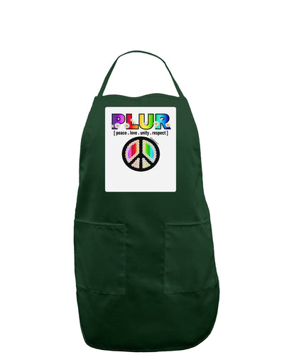 PLUR Rainbow Panel Dark Adult Apron-Bib Apron-TooLoud-Hunter-One-Size-Davson Sales