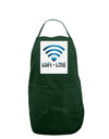 Wifi Equals Love Panel Dark Adult Apron-Bib Apron-TooLoud-Hunter-One-Size-Davson Sales