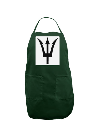 Trident of Poseidon Panel Dark Adult Apron by TooLoud-Bib Apron-TooLoud-Hunter-One-Size-Davson Sales