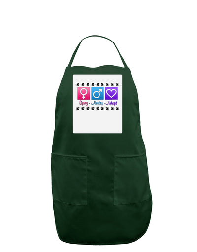 Spay Neuter Adopt Panel Dark Adult Apron-Bib Apron-TooLoud-Hunter-One-Size-Davson Sales