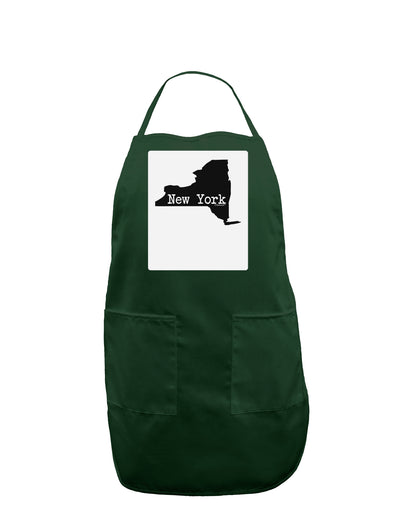 New York - United States Shape Panel Dark Adult Apron by TooLoud-Bib Apron-TooLoud-Hunter-One-Size-Davson Sales