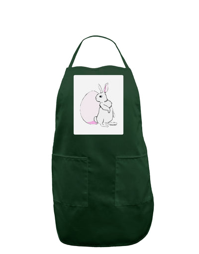 Easter Bunny and Egg Design Panel Dark Adult Apron by TooLoud-Bib Apron-TooLoud-Hunter-One-Size-Davson Sales