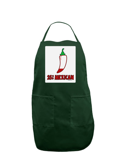 Twenty-Five Percent Mexican Panel Dark Adult Apron-Bib Apron-TooLoud-Hunter-One-Size-Davson Sales