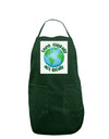 Think Globally Act Locally - Globe Panel Dark Adult Apron-Bib Apron-TooLoud-Hunter-One-Size-Davson Sales