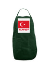 Turkey Flag with Text Panel Dark Adult Apron by TooLoud-Bib Apron-TooLoud-Hunter-One-Size-Davson Sales