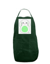 Cute Bunny with Floppy Ears - Green Panel Dark Adult Apron by TooLoud-Bib Apron-TooLoud-Hunter-One-Size-Davson Sales