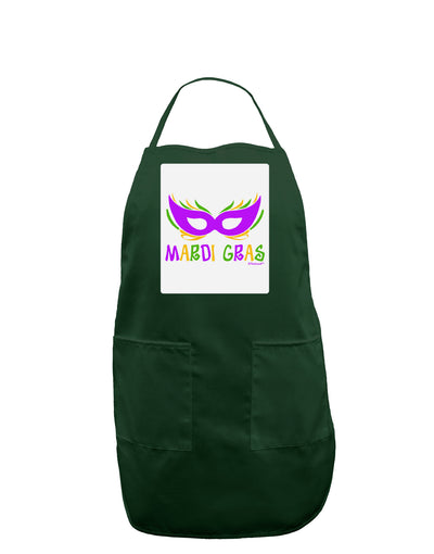 Mardi Gras - Purple Gold Green Mask Panel Dark Adult Apron by TooLoud-Bib Apron-TooLoud-Hunter-One-Size-Davson Sales