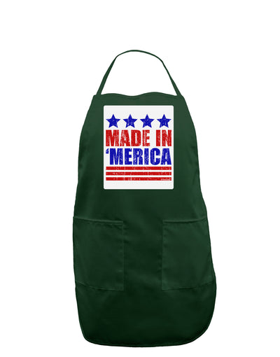 Made in Merica - Stars and Stripes Color Design Panel Dark Adult Apron-Bib Apron-TooLoud-Hunter-One-Size-Davson Sales