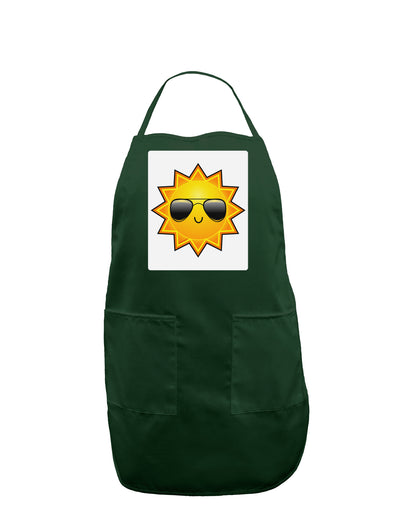 Sun With Sunglasses Panel Dark Adult Apron-Bib Apron-TooLoud-Hunter-One-Size-Davson Sales