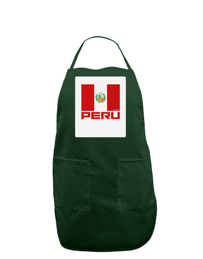 Peru Flag Panel Dark Adult Apron-Bib Apron-TooLoud-Hunter-One-Size-Davson Sales
