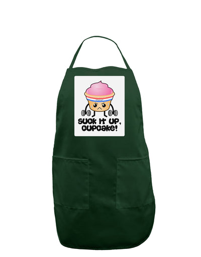 Suck It Up Cupcake Design Panel Dark Adult Apron by TooLoud-Bib Apron-TooLoud-Hunter-One-Size-Davson Sales