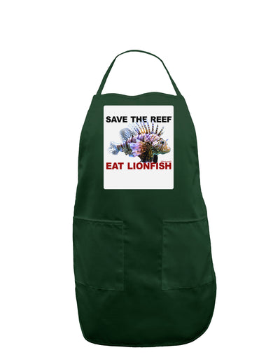 Save the Reef - Eat Lionfish Panel Dark Adult Apron-Bib Apron-TooLoud-Hunter-One-Size-Davson Sales