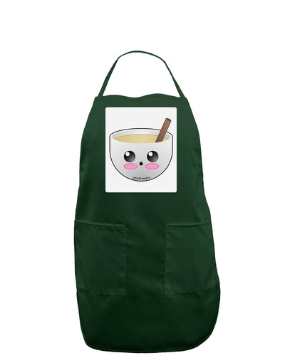 Cute Egg Nog Design - Panel Dark Adult Apron by TooLoud-Bib Apron-TooLoud-Hunter-One-Size-Davson Sales