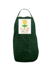 Easter Tulip Design - Yellow Panel Dark Adult Apron by TooLoud-Bib Apron-TooLoud-Hunter-One-Size-Davson Sales