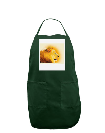 Lion Watercolor 3 Panel Dark Adult Apron-Bib Apron-TooLoud-Hunter-One-Size-Davson Sales