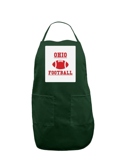 Ohio Football Panel Dark Adult Apron by TooLoud-Bib Apron-TooLoud-Hunter-One-Size-Davson Sales