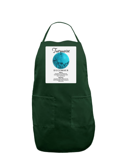 Birthstone Turquoise Panel Dark Adult Apron by TooLoud-Bib Apron-TooLoud-Hunter-One-Size-Davson Sales