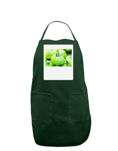 Watercolor Green Tomatoes Panel Dark Adult Apron-Bib Apron-TooLoud-Hunter-One-Size-Davson Sales