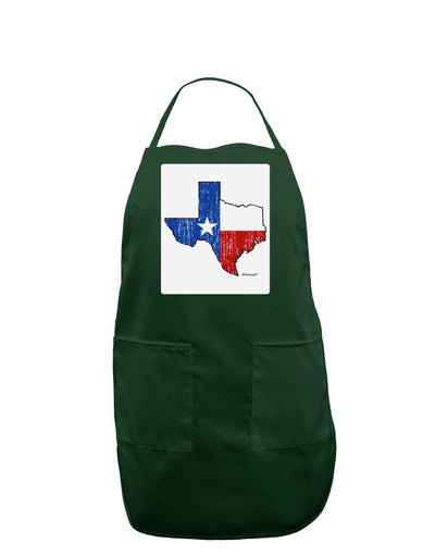 State of Texas Flag Design - Distressed Panel Dark Adult Apron-Bib Apron-TooLoud-Hunter-One-Size-Davson Sales