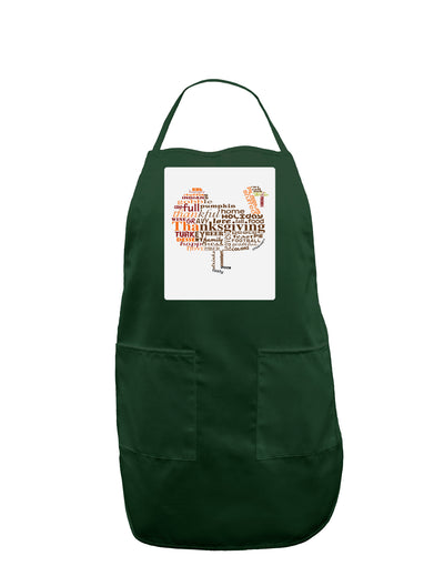 Turkey Typography Panel Dark Adult Apron-Bib Apron-TooLoud-Hunter-One-Size-Davson Sales