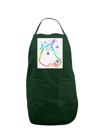 Magical Rainbow Sparkle Unicorn Panel Dark Adult Apron-Bib Apron-TooLoud-Hunter-One-Size-Davson Sales