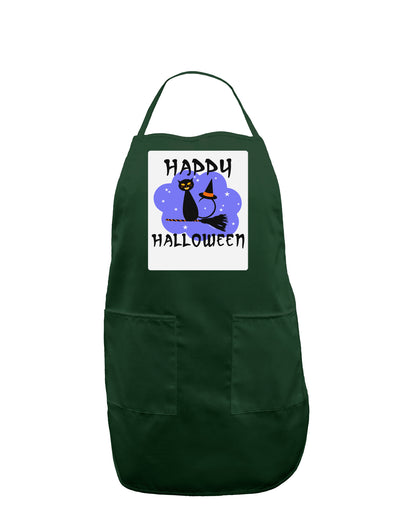 TooLoud Witch Cat Panel Dark Adult Apron-Bib Apron-TooLoud-Hunter-One-Size-Davson Sales