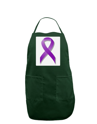 Crohn’s Disease Awareness Ribbon - Purple Panel Dark Adult Apron-Bib Apron-TooLoud-Hunter-One-Size-Davson Sales