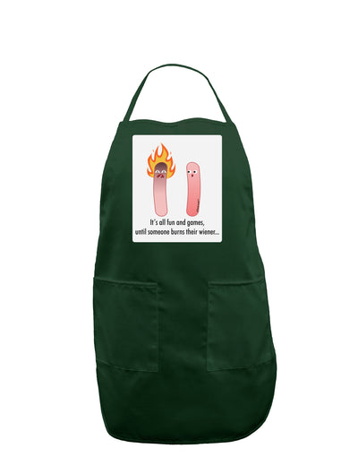 It's All Fun and Games - Wiener Panel Dark Adult Apron by TooLoud-Bib Apron-TooLoud-Hunter-One-Size-Davson Sales