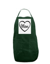 Mom Heart Design Panel Dark Adult Apron by TooLoud-Bib Apron-TooLoud-Hunter-One-Size-Davson Sales