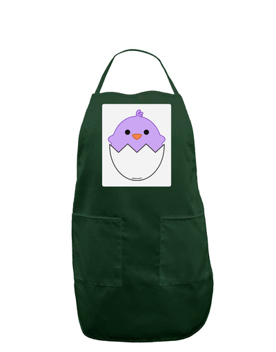 Cute Hatching Chick - Purple Panel Dark Adult Apron by TooLoud-Bib Apron-TooLoud-Hunter-One-Size-Davson Sales