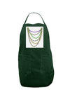 Mardi Gras Beads Necklaces Panel Dark Adult Apron-Bib Apron-TooLoud-Hunter-One-Size-Davson Sales