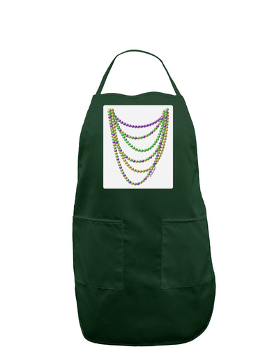 Mardi Gras Beads Necklaces Panel Dark Adult Apron-Bib Apron-TooLoud-Hunter-One-Size-Davson Sales