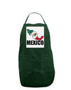 Mexico Outline - Mexican Flag - Mexico Text Panel Dark Adult Apron by TooLoud