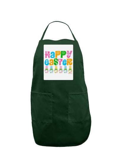 Happy Easter - Tulips Panel Dark Adult Apron by TooLoud-Bib Apron-TooLoud-Hunter-One-Size-Davson Sales
