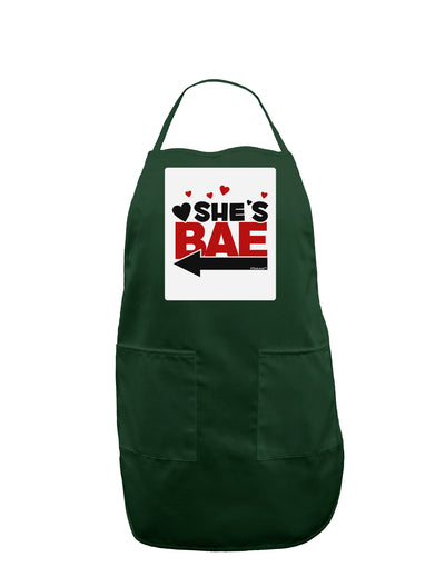 She's BAE - Left Arrow Panel Dark Adult Apron-Bib Apron-TooLoud-Hunter-One-Size-Davson Sales