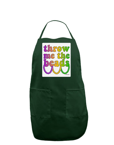 Throw Me The Beads - Mardi Gras Panel Dark Adult Apron by TooLoud-Bib Apron-TooLoud-Hunter-One-Size-Davson Sales