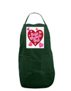 Happy Valentine's Day Romantic Hearts Panel Dark Adult Apron-Bib Apron-TooLoud-Hunter-One-Size-Davson Sales