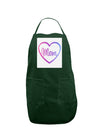 Mom Heart Design - Gradient Colors Panel Dark Adult Apron by TooLoud-Bib Apron-TooLoud-Hunter-One-Size-Davson Sales