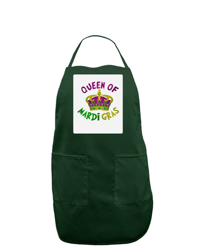 Queen Of Mardi Gras Panel Dark Adult Apron-Bib Apron-TooLoud-Hunter-One-Size-Davson Sales