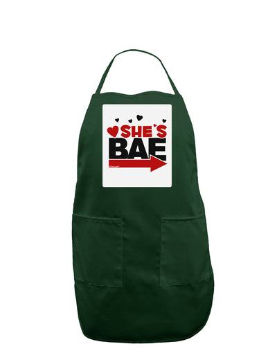 She's BAE - Right Arrow Panel Dark Adult Apron-Bib Apron-TooLoud-Hunter-One-Size-Davson Sales